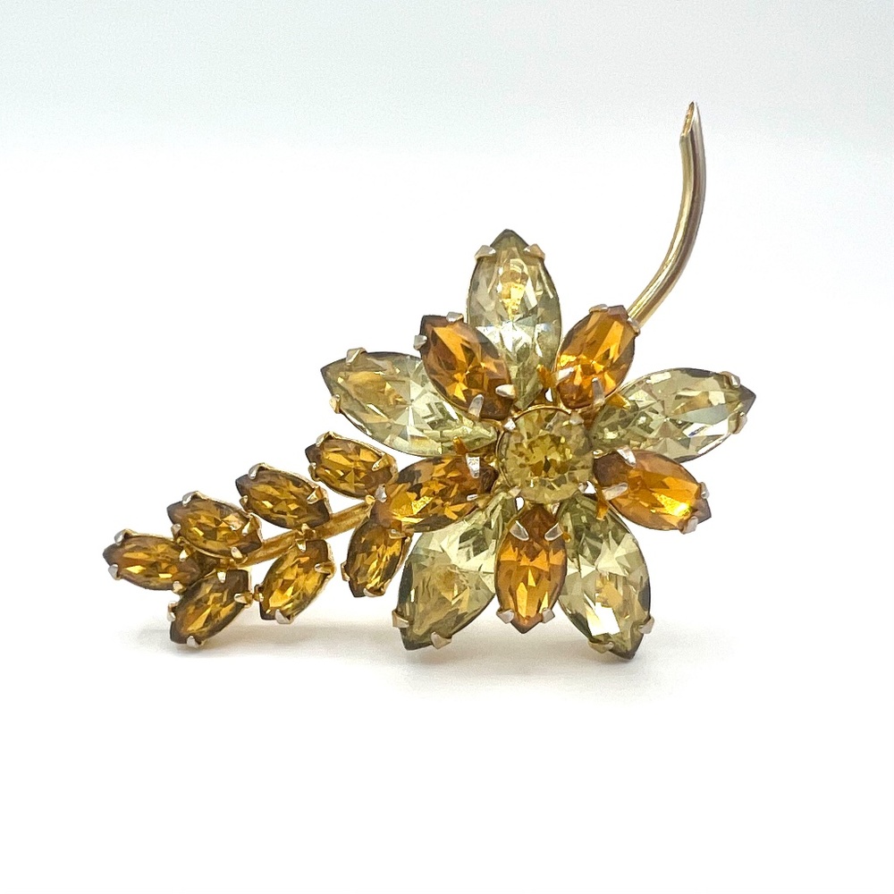 VTG Sherman Rhinestone Brooch - Picture 4 of 9
